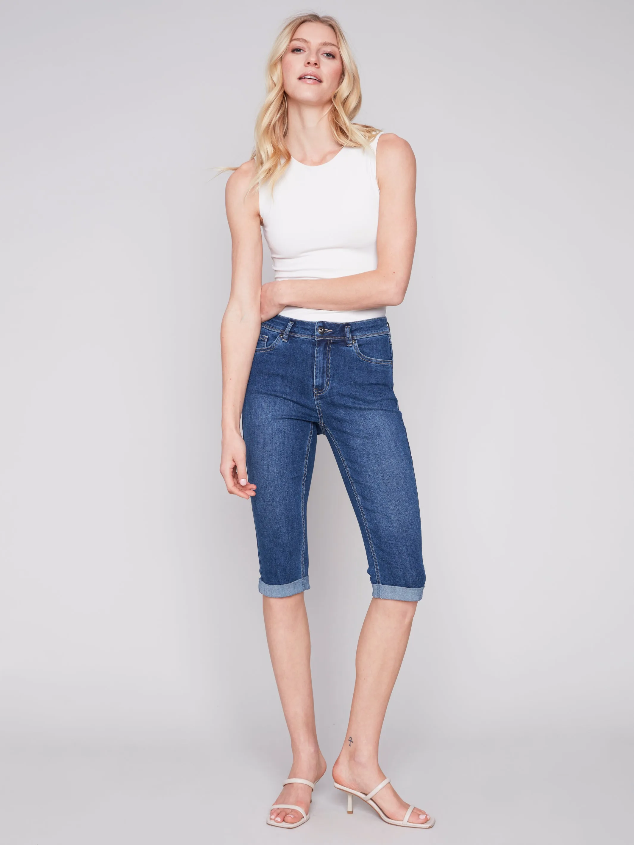 DENIM PEDAL PUSHER