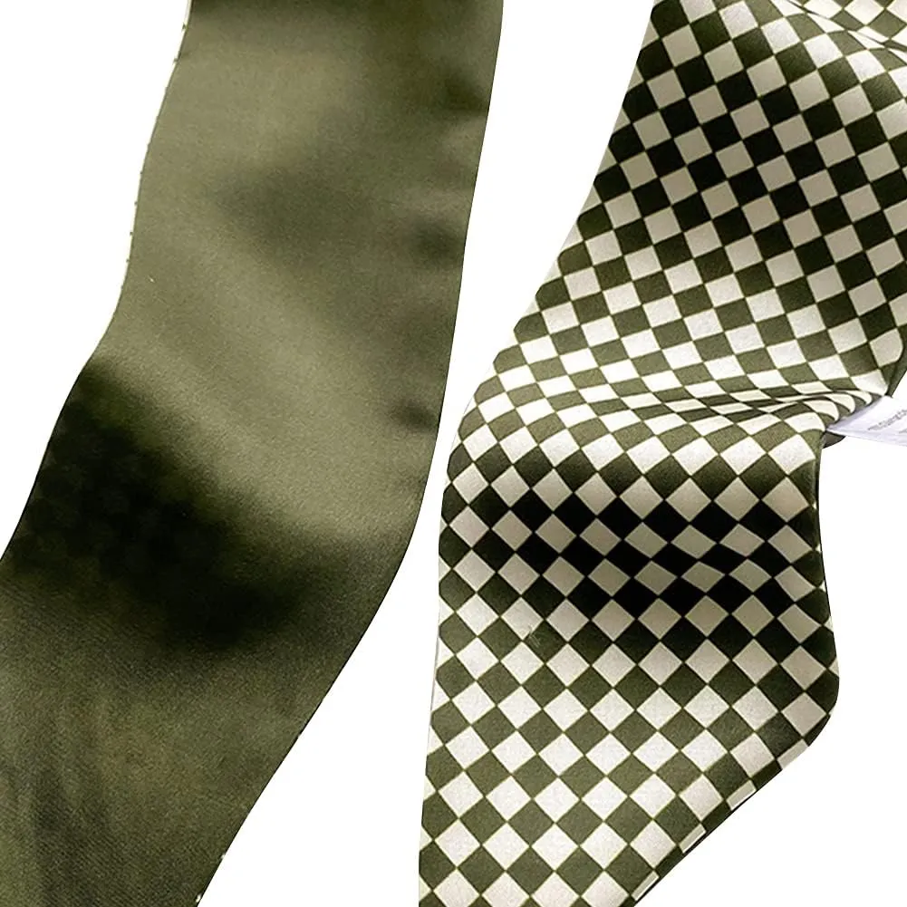 DEOIRC Retro Polka Dots Ribbon Scarf Package Band Hairband Neck Scarf Purse Scarfs for Handbag