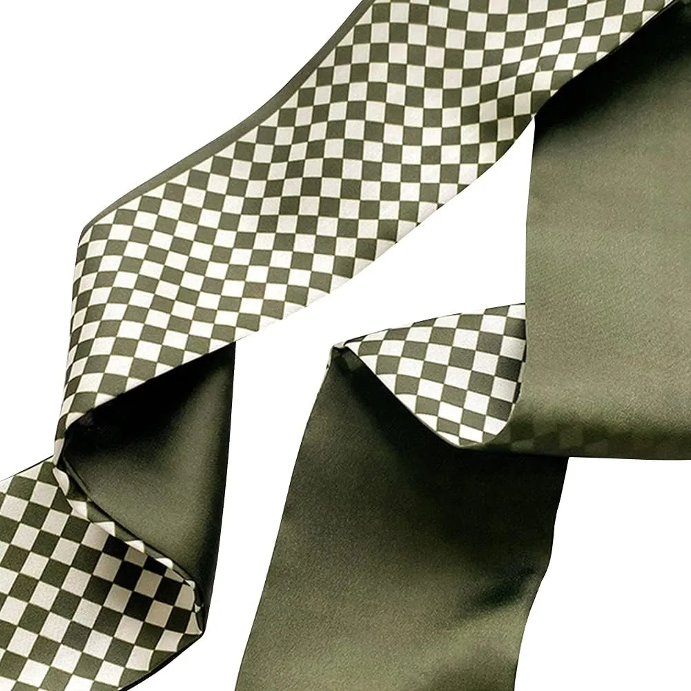 DEOIRC Retro Polka Dots Ribbon Scarf Package Band Hairband Neck Scarf Purse Scarfs for Handbag