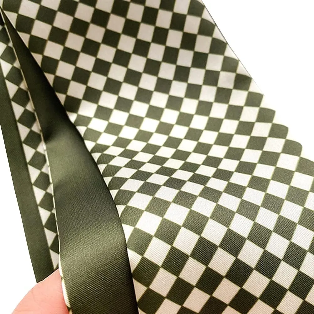 DEOIRC Retro Polka Dots Ribbon Scarf Package Band Hairband Neck Scarf Purse Scarfs for Handbag