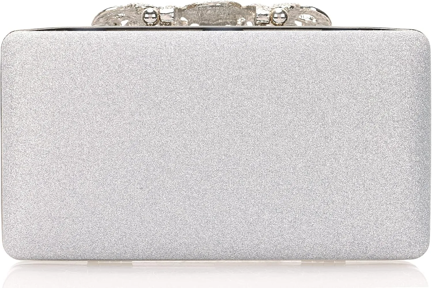 Dexmay Rhinestone Clutch Bag with Crystal Crown Clasp Women Evening Handbag Formal Party Purse