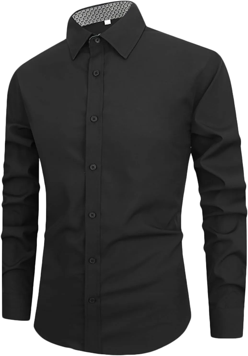 Dgoopd Business Dress Shirts for Men Wrinkle Resistant Button Down Shirt Long Sleeve Regular Fit Dress Shirts
