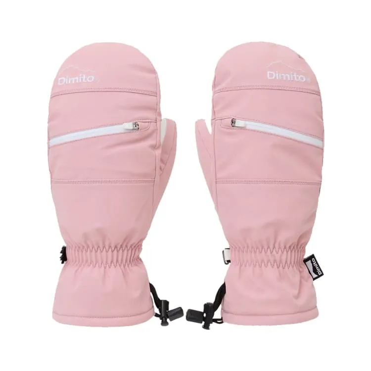 Dimito Block Zip Mitten Glove-ORCHID PINK