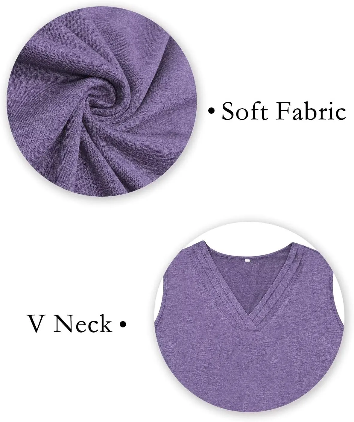 DOLNINE Women's Plus Size Tank Tops V Neck Sleeveless Shirts Casual Summer Fashion Tunic Blouses