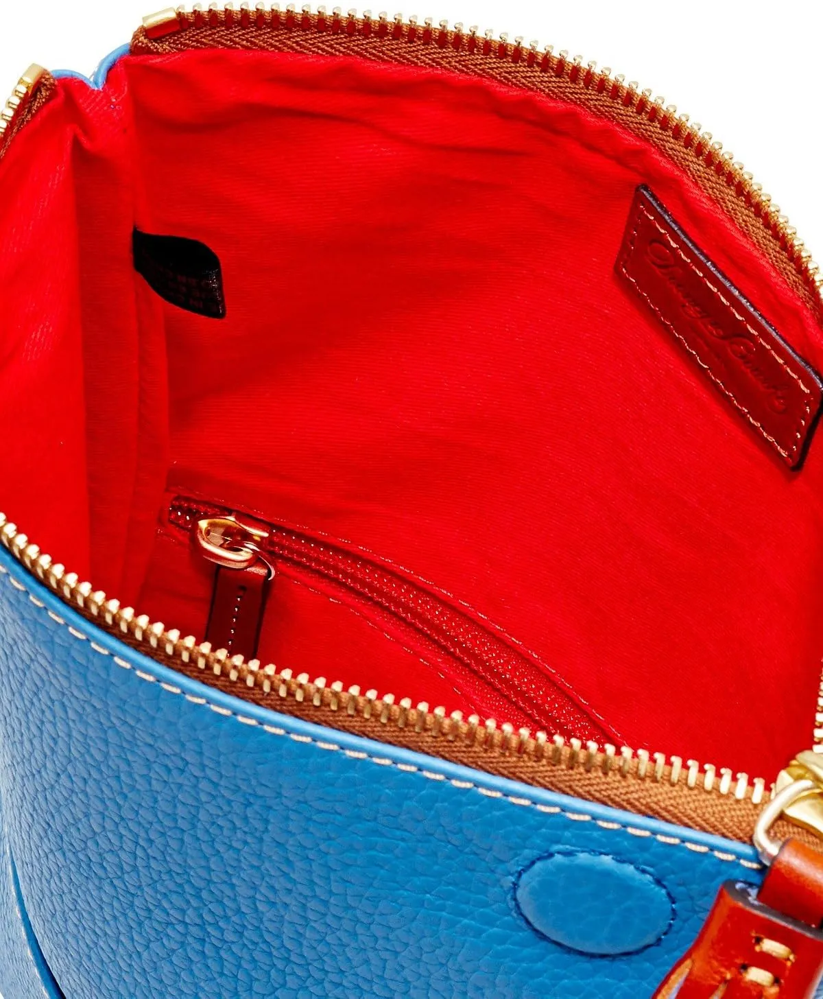 Dooney & Bourke Women's Foldover Zip Crossbody in Pebble Grain Leather, Small Sized Handbag with Adjustable Shoulder Strap