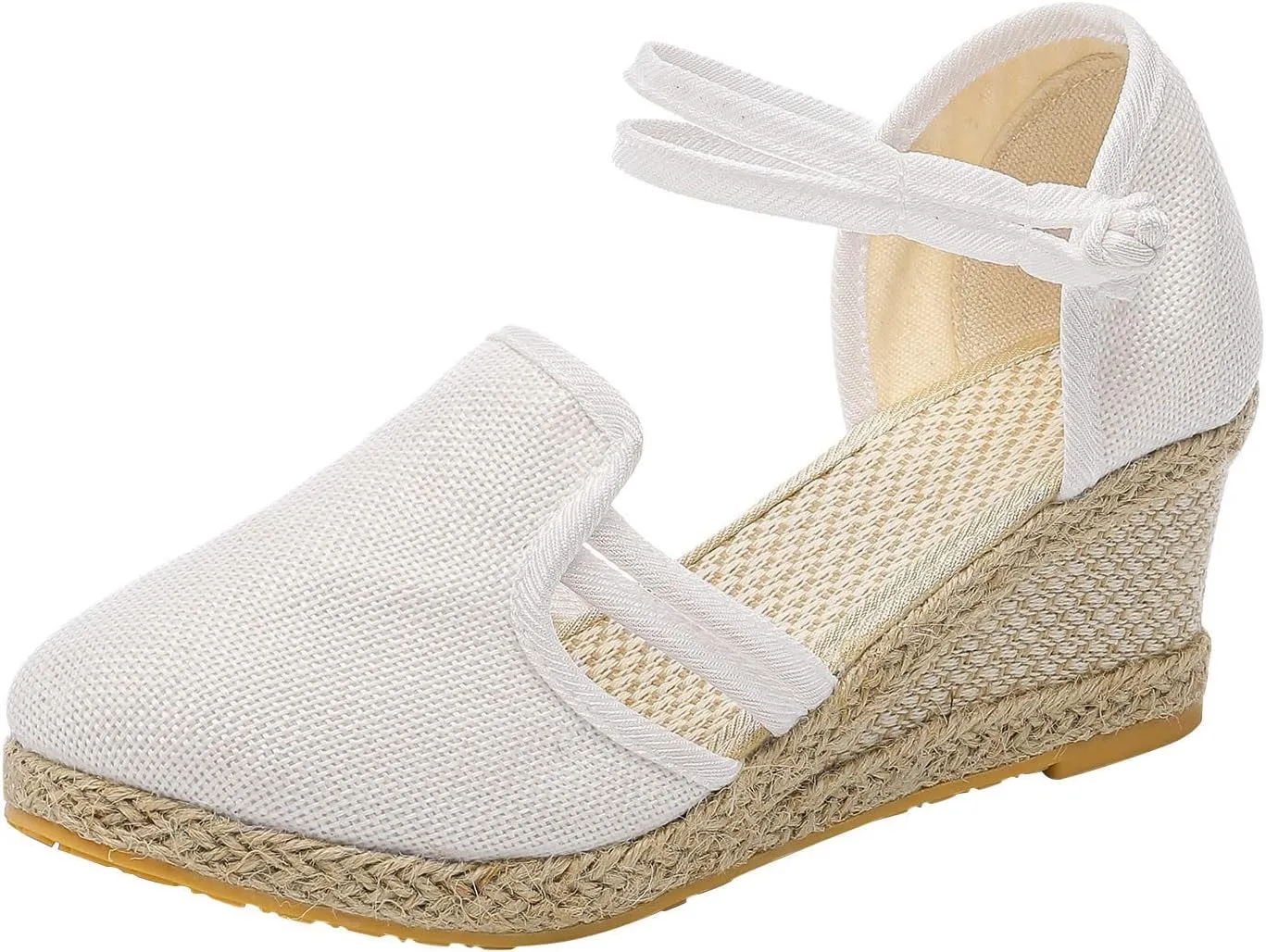 Eduavar Sandals for Women Dressy, Orthopedic Sandals for Women Comfy Sandals Shoes Close Toe Espadrille Wedge Sandals