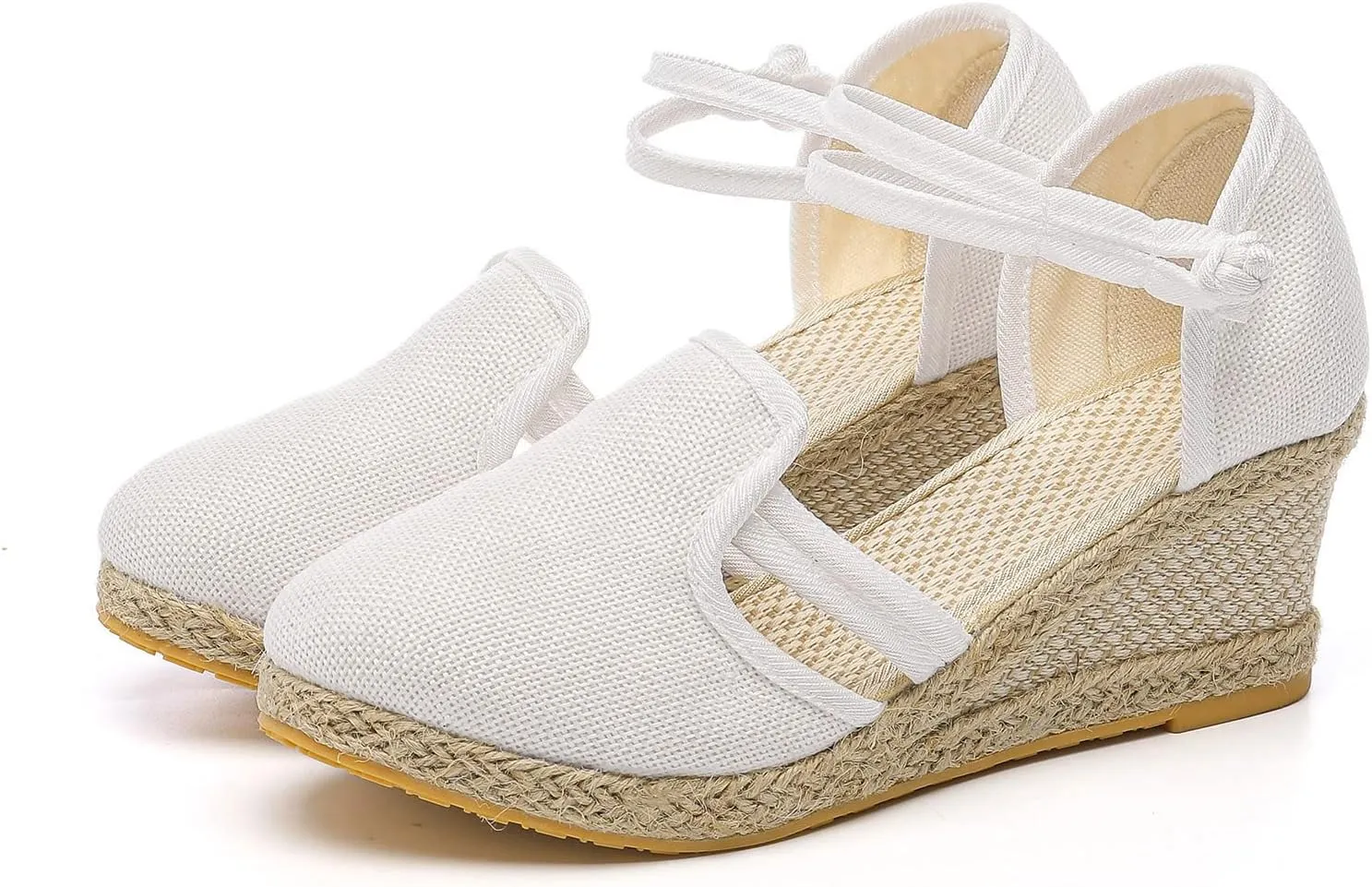 Eduavar Sandals for Women Dressy, Orthopedic Sandals for Women Comfy Sandals Shoes Close Toe Espadrille Wedge Sandals
