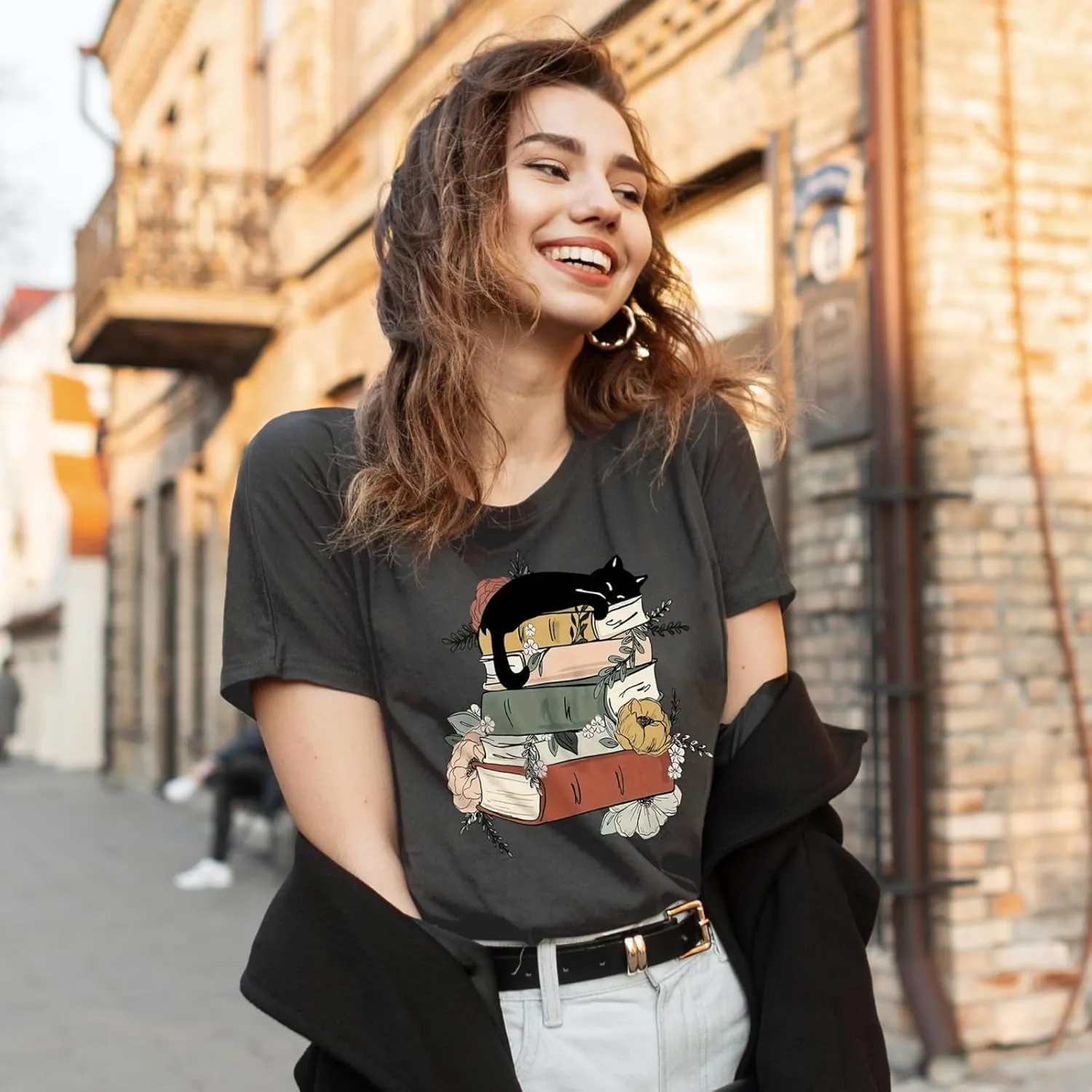 EUOW Tshirts for Womens Graphic Summer Tees Short Sleeve Loose Fit Trendy Tops