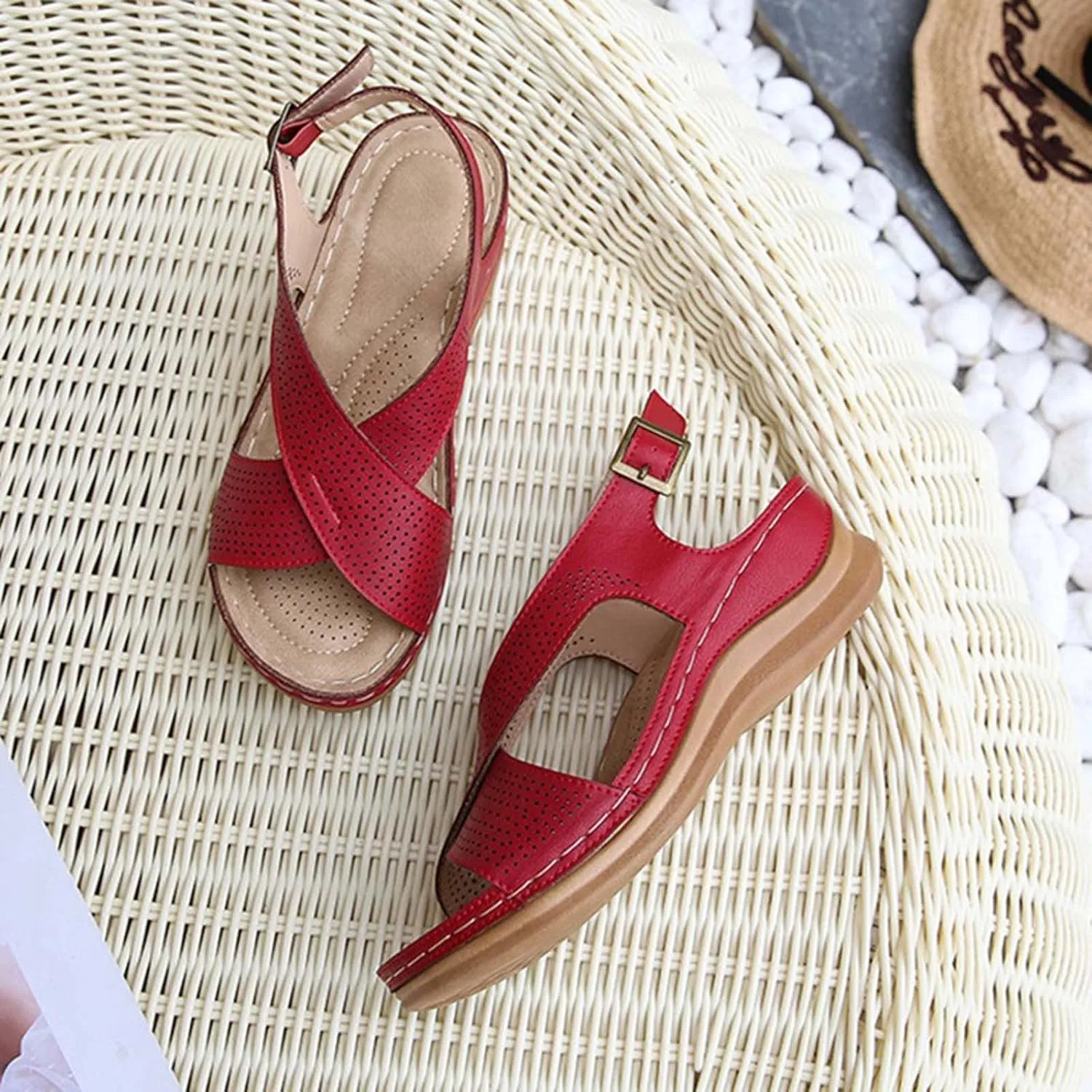Extra Extra Wide Width Womens Platform Wedge Slides Sandals Sandals Wedges for Women Dressy Summer Wide Braided Platform Sandals for Women Rosy Wide Sandals for Women Wide Width Wedge Sandals Women