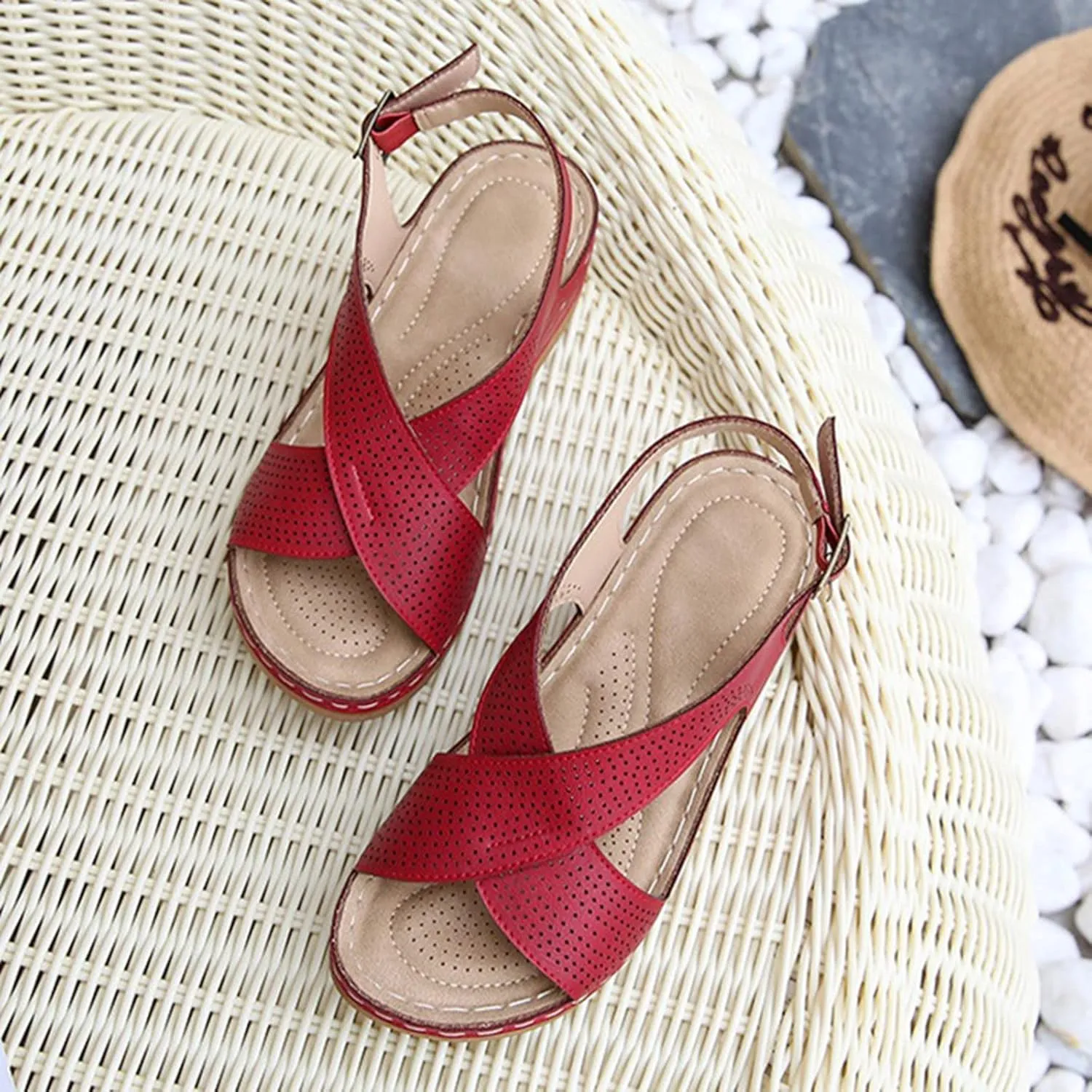 Extra Extra Wide Width Womens Platform Wedge Slides Sandals Sandals Wedges for Women Dressy Summer Wide Braided Platform Sandals for Women Rosy Wide Sandals for Women Wide Width Wedge Sandals Women