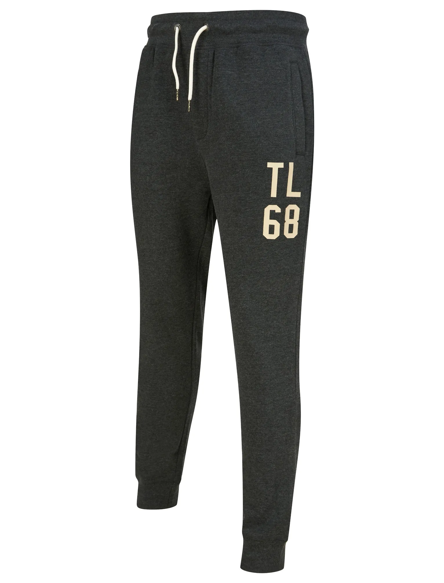 Fairwell Brushback Fleece Cuffed Joggers in Charcoal Marl - Tokyo Laundry
