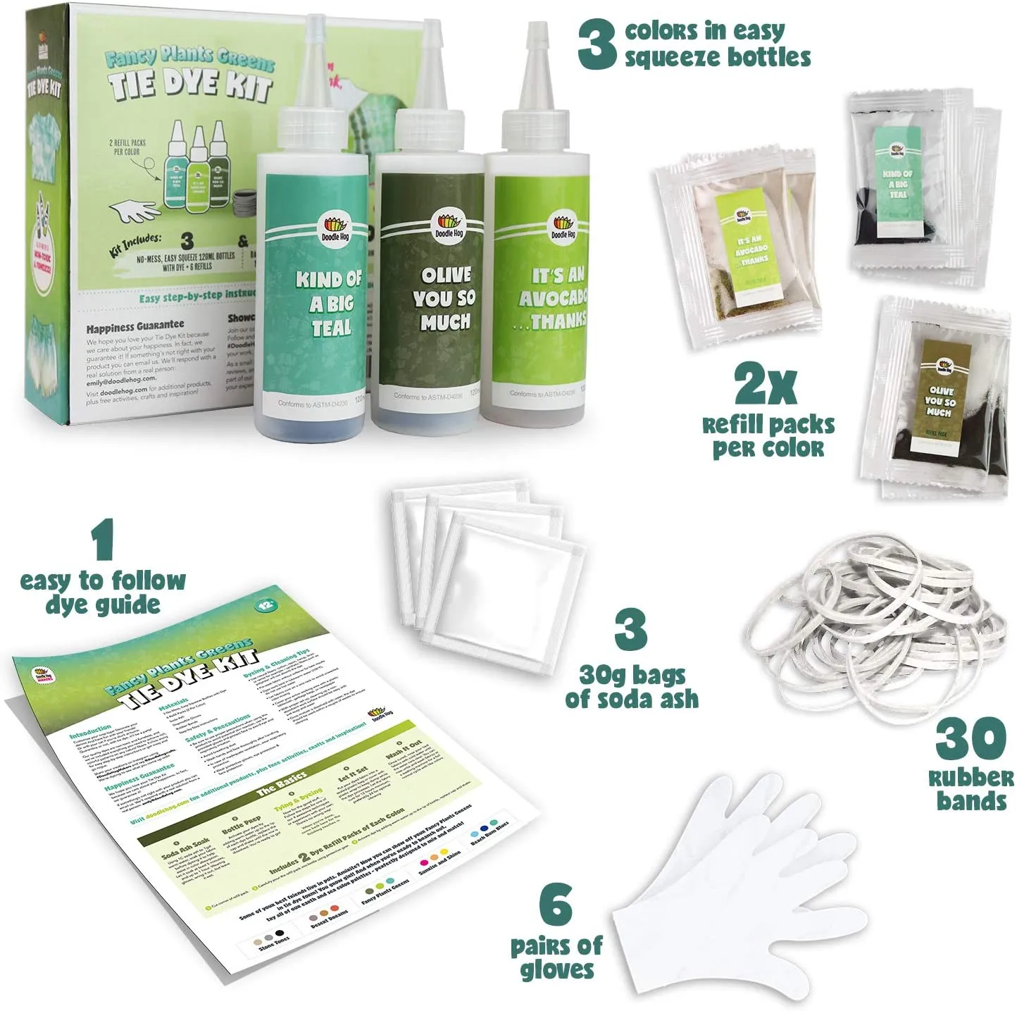 Fancy Plants Greens Tie Dye Kit