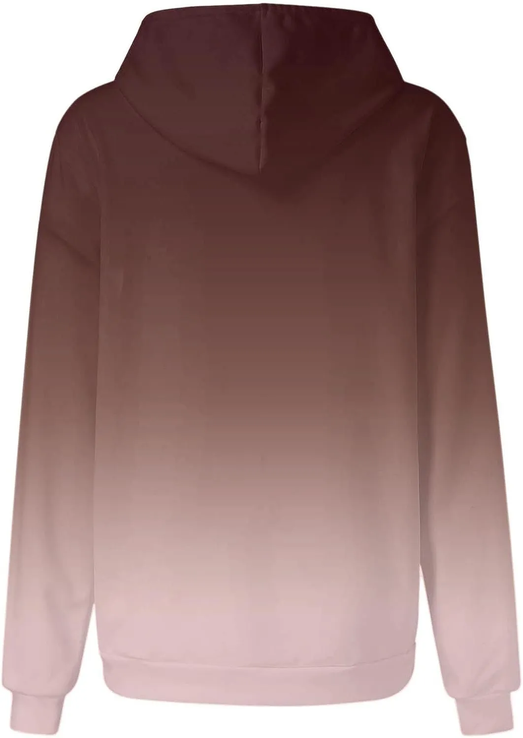 Fashion Ombre Tie Dye Hoodies for Teen Girls, Womens Casual Long Sleeve Hooded Pullover Gradient Baggy Sweatshirts