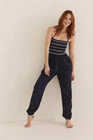 FatFace lightweight navy  Natalie Irate Geo jumpsuit - size 12