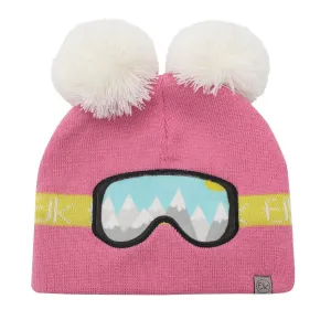 Flapjack Kids Knitted Toque Ski Goggles Pink Med/Lrg (2-6 yrs)
