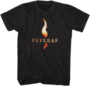 Flyleaf Rock Band Leaf Flame Logo Adult Black Short Sleeve T Shirt Vintage Style Graphic Tees