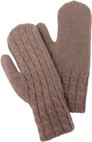 French Braid Alpaca Mitten