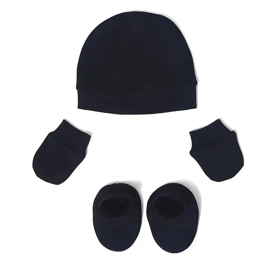 Frosty'z knitted Cap, Mitts & Booties set