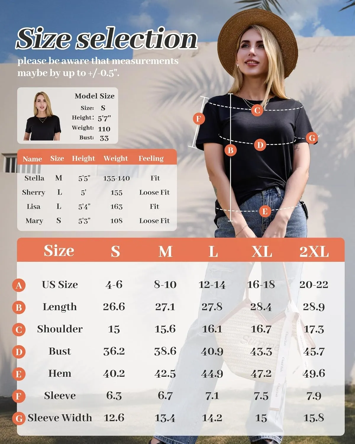 GAYHAY T-Shirts for Women - Short Sleeve Basic Tees Soft Crew Neck Trendy Summer Tops for Casual Outfits 2025