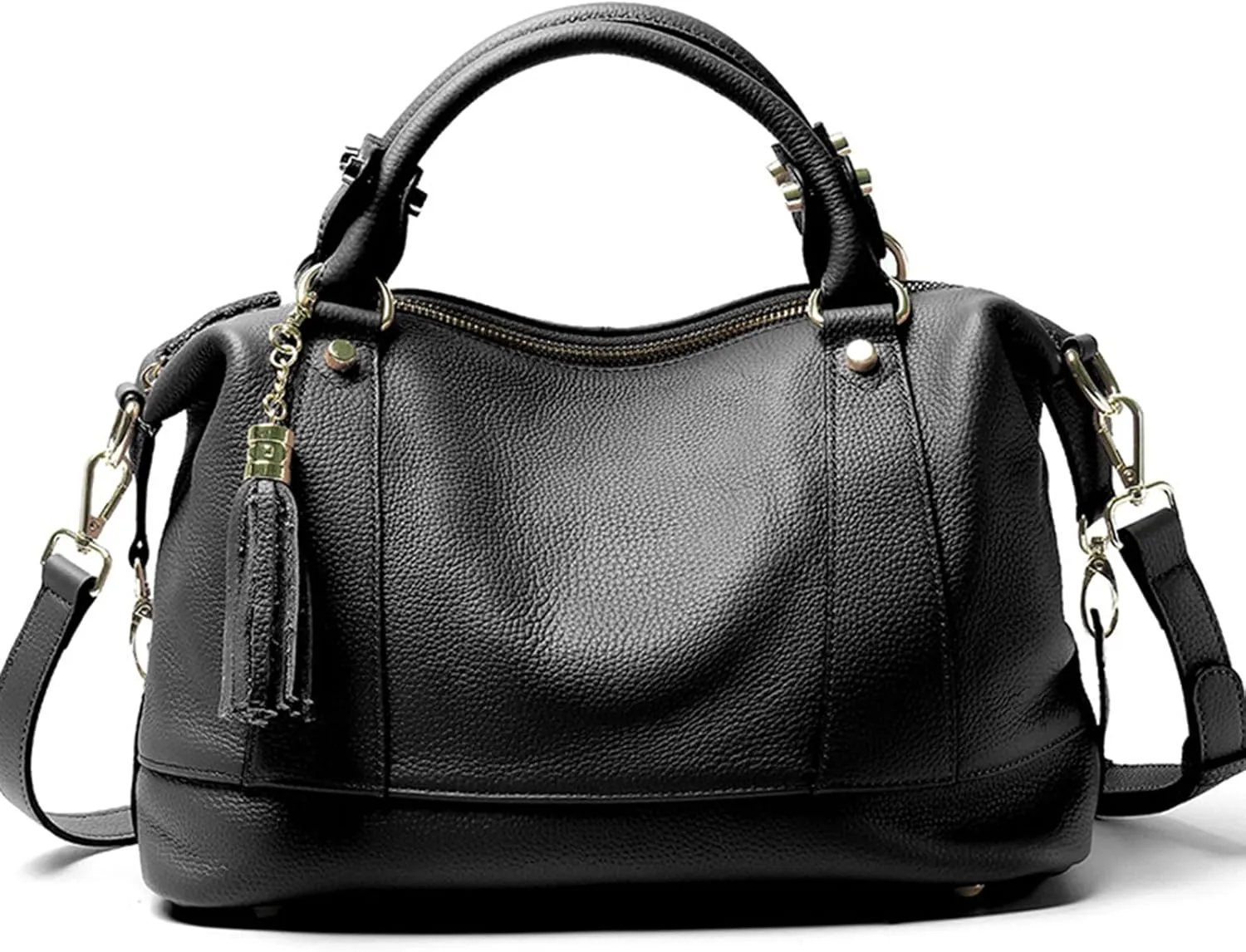 Genuine Leather Purses and Handbags for Women Boston Tote Bags Crossbody Satchel Purse Work Shoulder Handbag