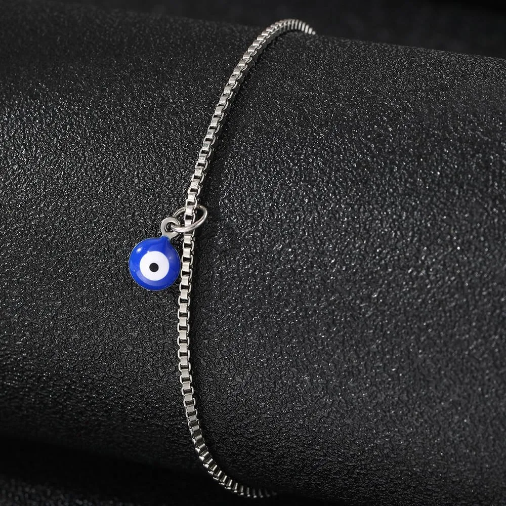 Gold Ankle Bracelets for Women Waterproof Silver Anklets for Womon Stainless Steel Evil Eye Anklets for Women Starfish Anklet Bracelet Summer Beach Jewelry Dainty Feet Foot Jewelry