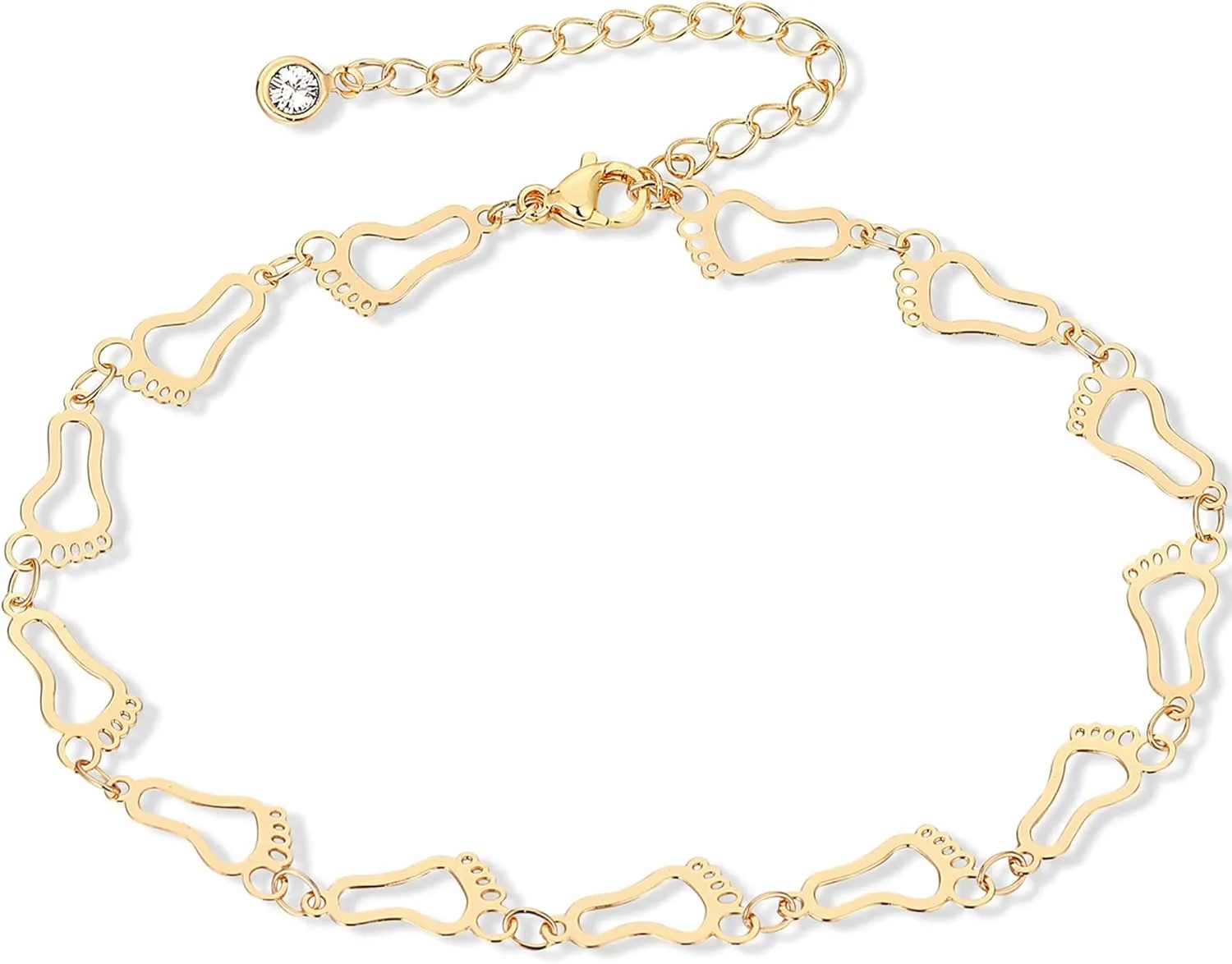 Gold Anklets for Women 18K Gold Plated Anklet Evil Eye Turquoises CZ Star Moon Anklet Bracelets Multi Color Layered Foot Chain Beach Jewelry 10''