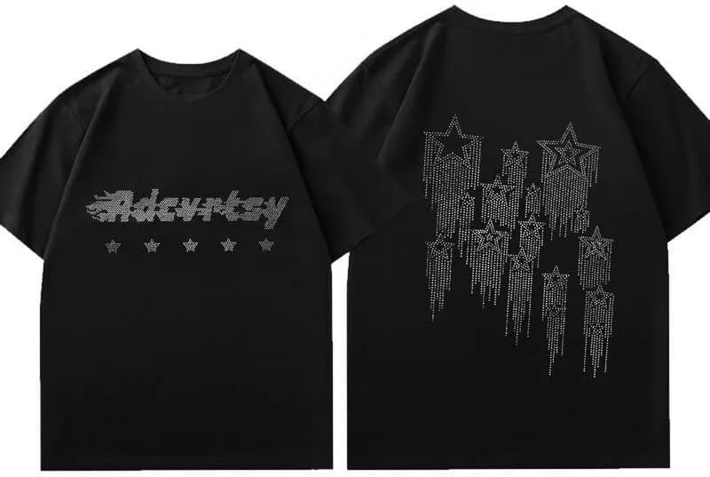 Graphic Tees Y2k for Women Men Baggy Star Shirt Grunge Summer Casual Tops Goth Embroidery Oversized Aesthetic Clothes