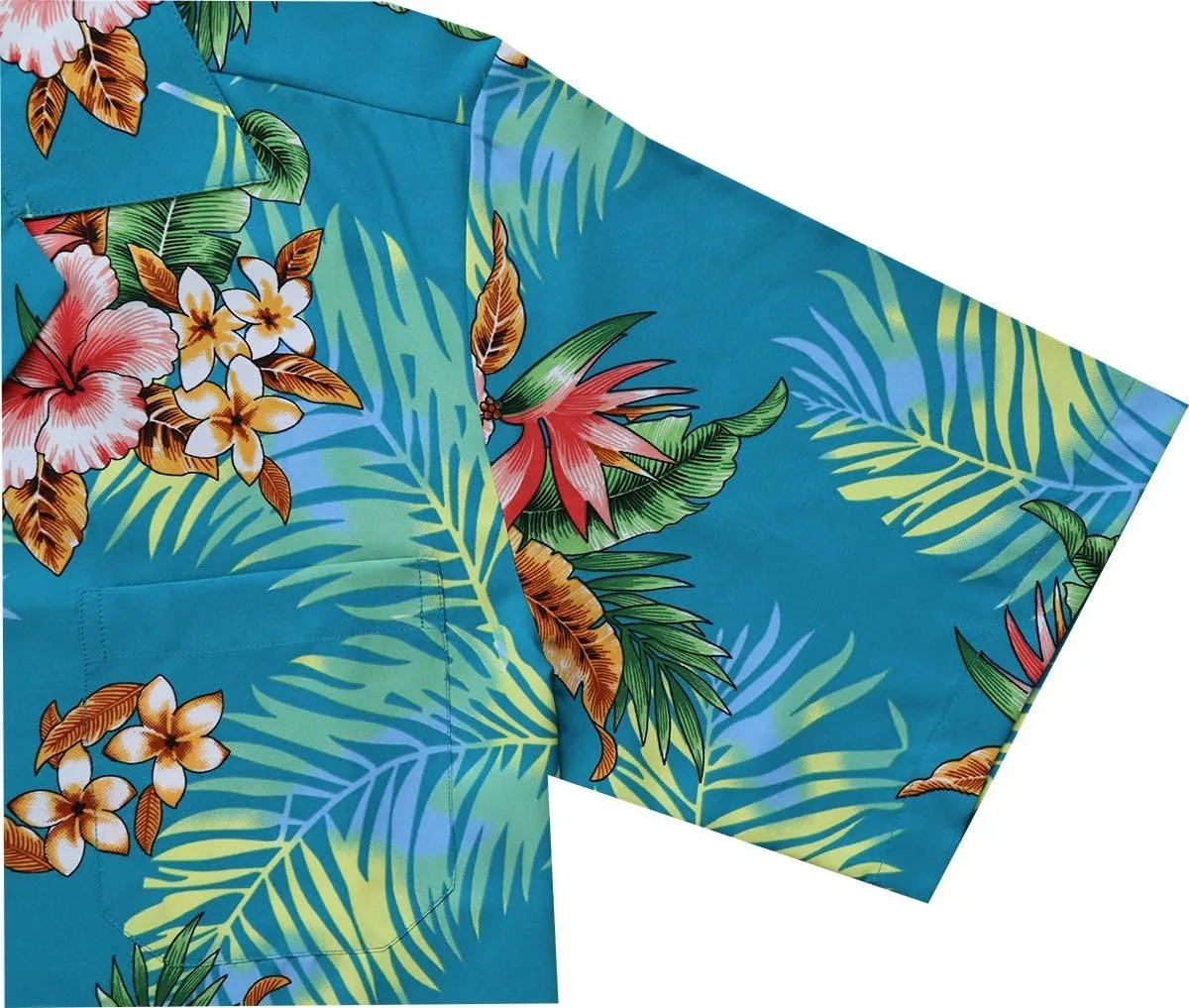 Hawaiian Shirt for Men Floral Aloha Beach Casual Short Sleeve Shirts for Mens