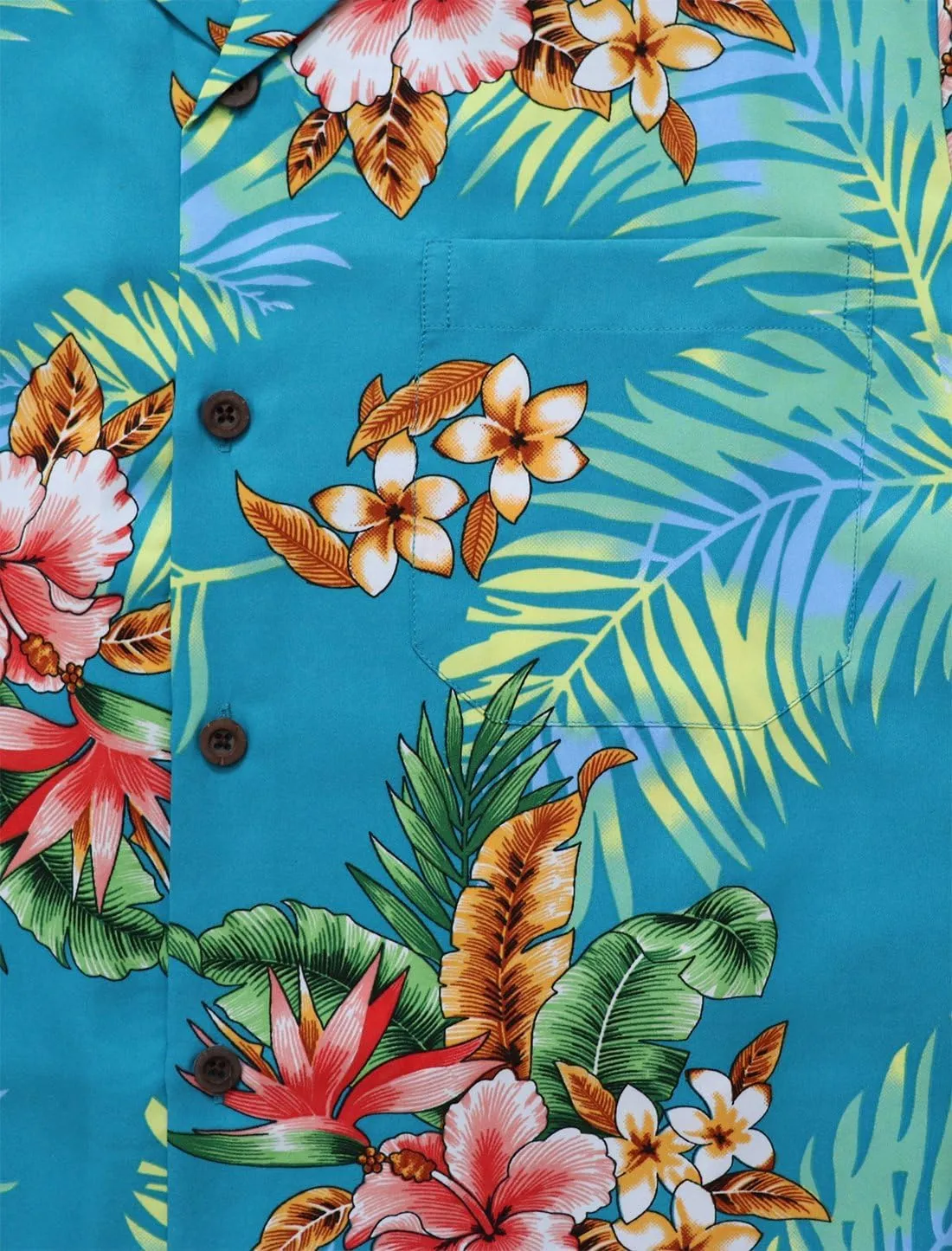 Hawaiian Shirt for Men Floral Aloha Beach Casual Short Sleeve Shirts for Mens