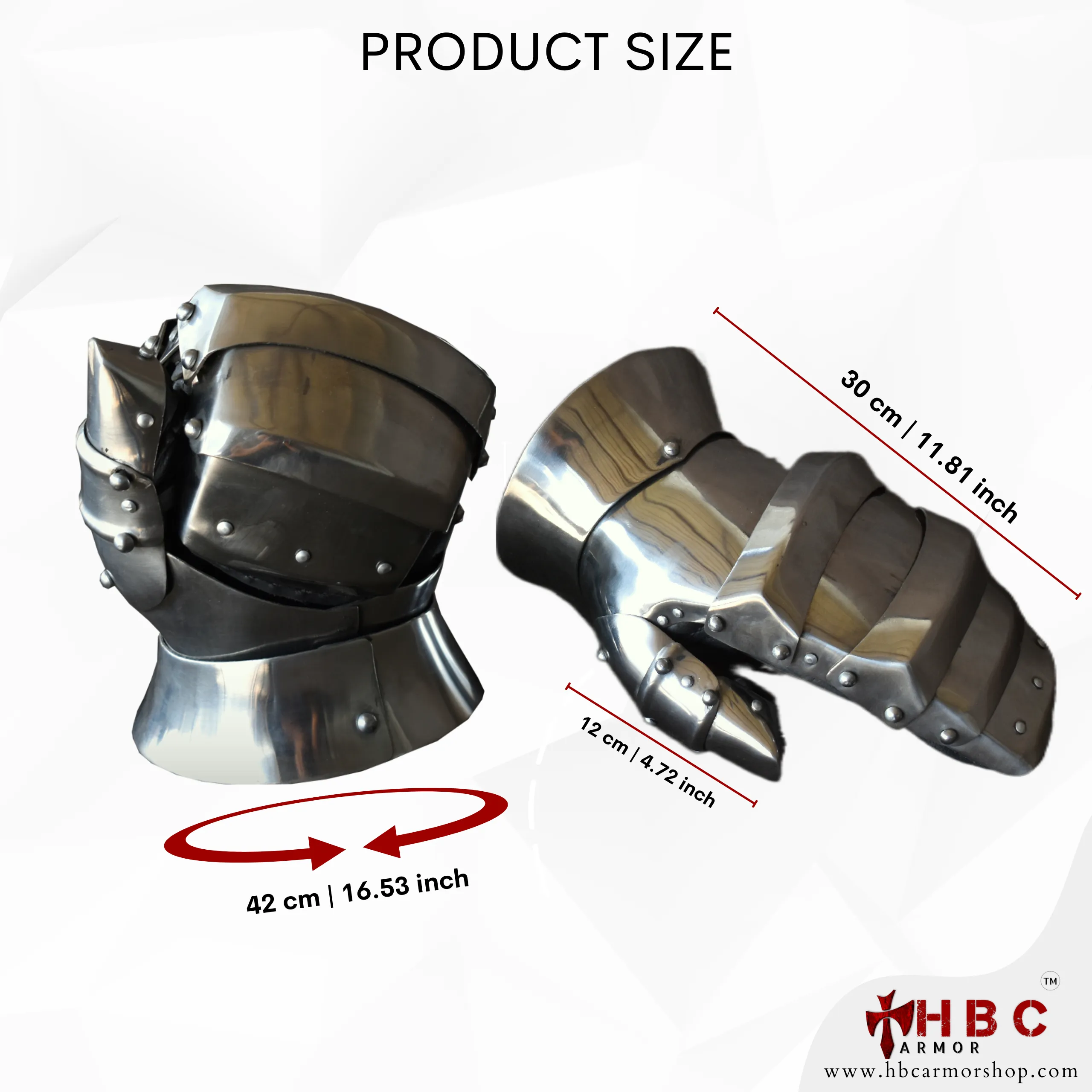 HBC Armor™Goliath Mittens Buhurt Optimized Hand Armor for Medieval Combat Sports/Buhurt/Imcf/Acl/Acw | Gauntlet for Medieval combat Sport