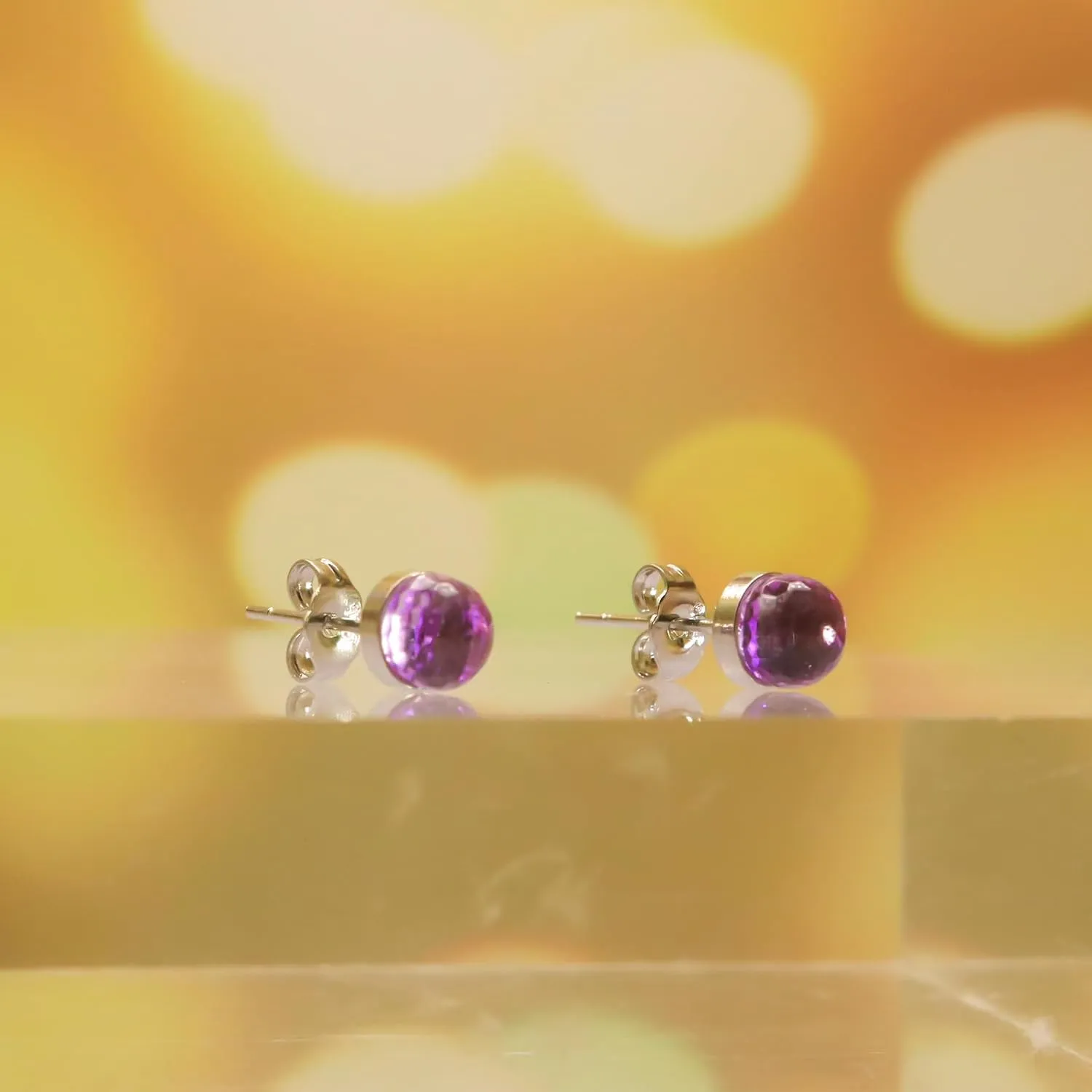 HETICA Crystal Earrings for Women, Austrian Crystal Ball Earrings 925 Sterling Silver Earrings Hypoallergenic Stud Earrings Birthday Anniversary Valentine's Day Mother's Day Gift