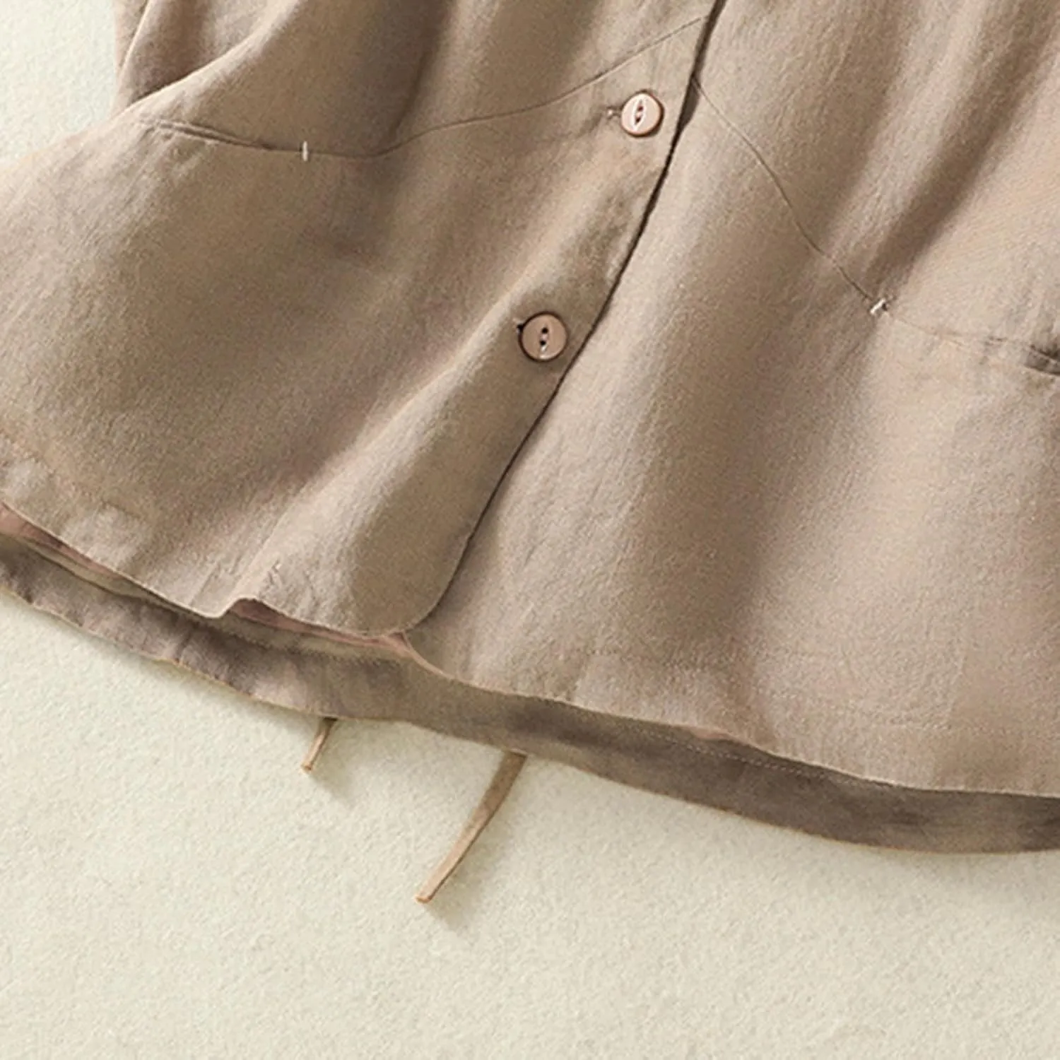 HGps8w Cotton Linen Tank Tops for Women 2025 Summer Loose Button Down Vest Sleeveless Casual Tunic Shirts Blouse
