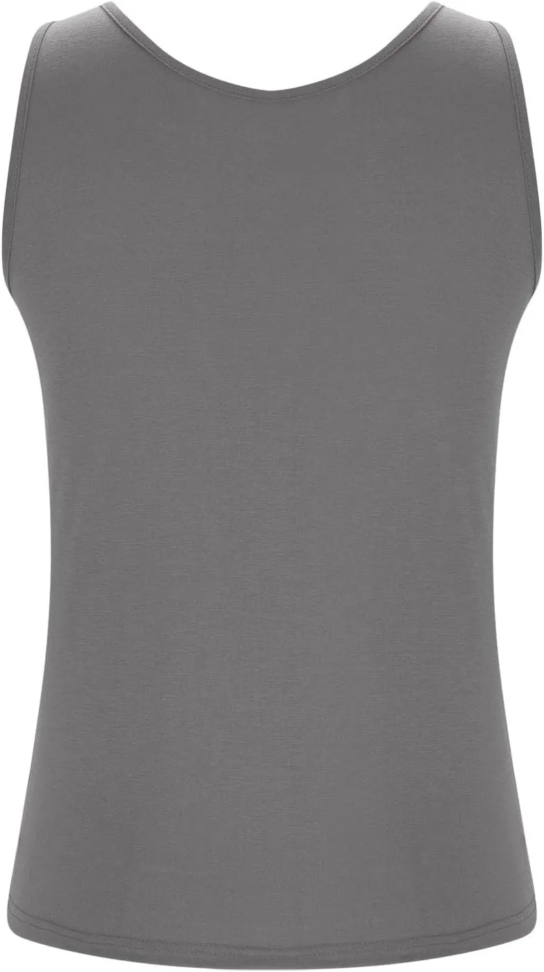 HGps8w Womens Plus Size Basic Tank Tops with Bulit-in-Bra, Crewneck Sleeveless Undershirts Casual 2025 Summer Workout Shirts