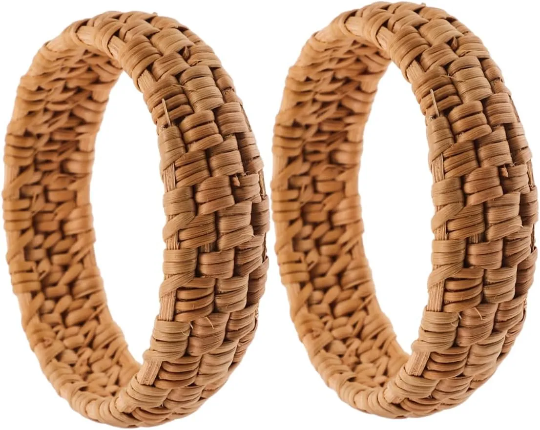 Homoyoyo Handwoven Rattan Bracelet Bangle Lightweight Comfortable and Stylish for Women's Accessories