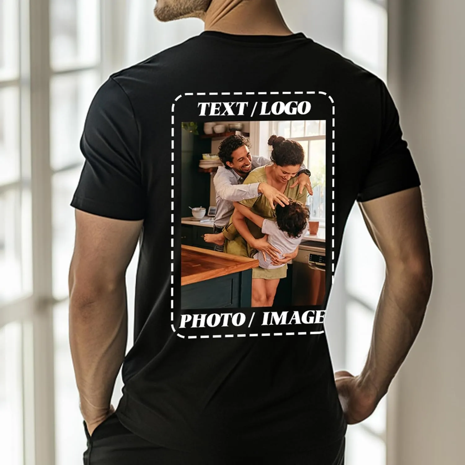 ISUNMEA Custom T-Shirts for Men Women, Custom Tees Shirt Design Your Own, Personalized Photo/TextT-Shirt