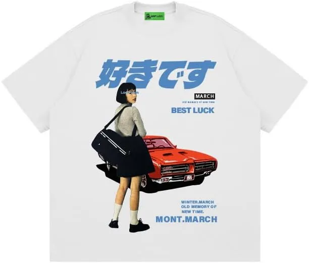 Japanese Streetwear Shirts Men Harajuku Shirt Casual Summer Tops Oversized Graphic Tees Unisex
