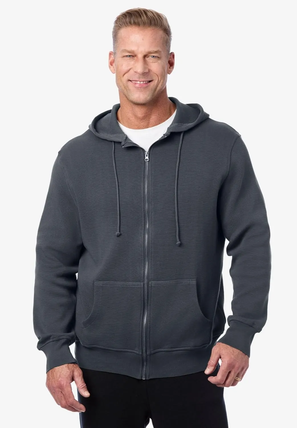 KingSize Men's Big & Tall Heavyweight Double Knit Zip Hoodie