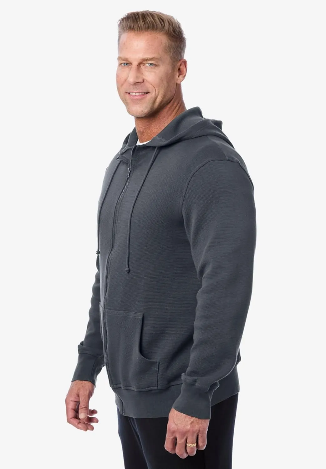 KingSize Men's Big & Tall Heavyweight Double Knit Zip Hoodie