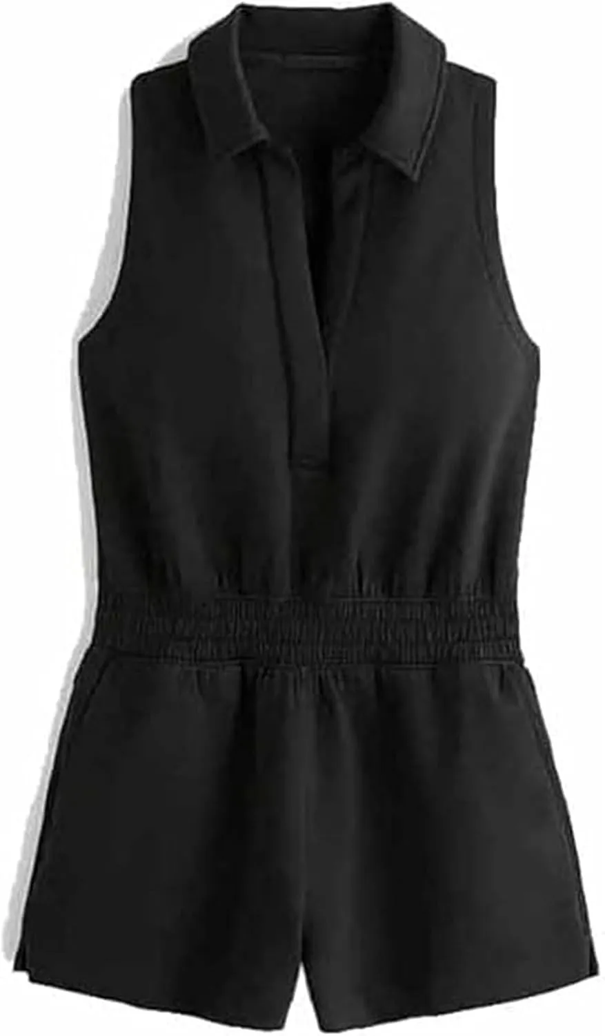 Knit Romper Women, Plus Size Sleeveless Cozy Set,Golf Clothing Sleeveless Romper Athletic Short Jumpsuit