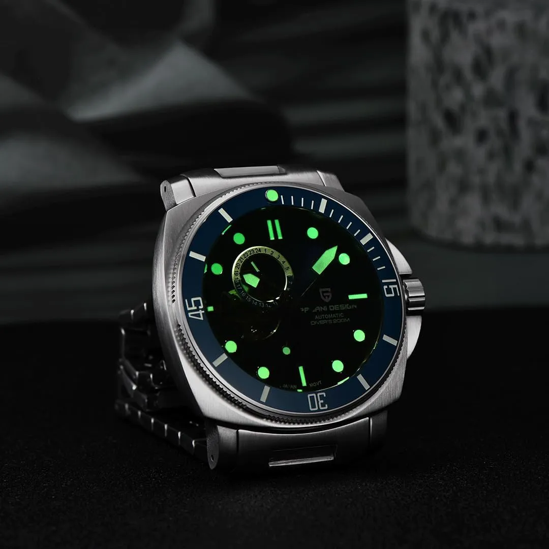 LACZ DENTON Pagani Design 1736 Men's Automatic Watches Tourbillon Fashion Men Mechanical Wristwatches Skeleton Dial Analog Digital dial Casual Leather Bracelet