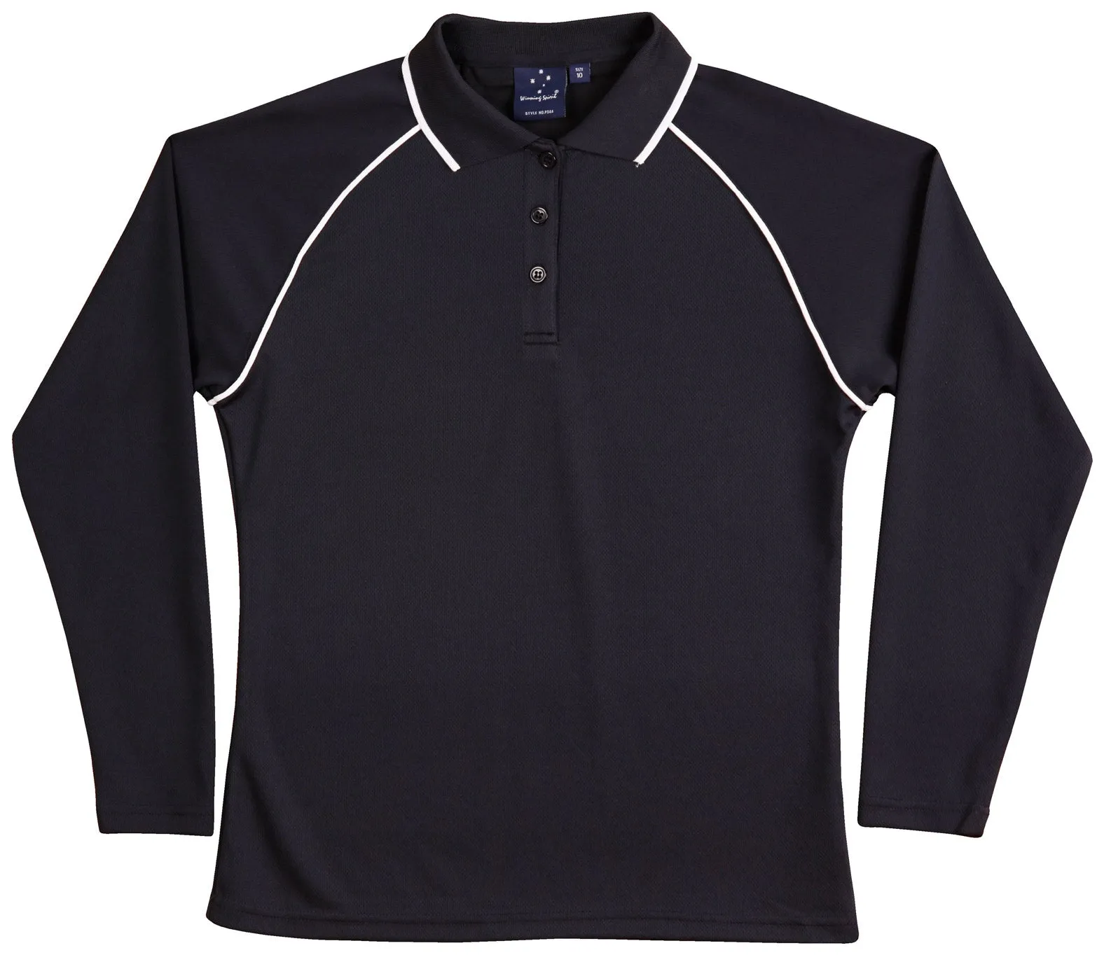 Ladies Cooldry Long Sleeve Contrast Polo - PS44