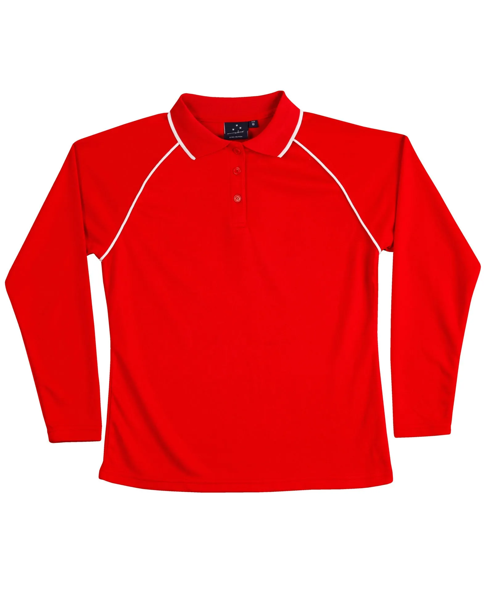 Ladies Cooldry Long Sleeve Contrast Polo - PS44