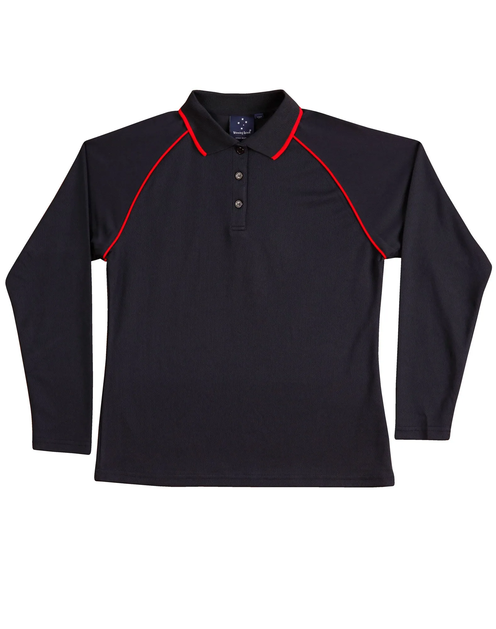 Ladies Cooldry Long Sleeve Contrast Polo - PS44