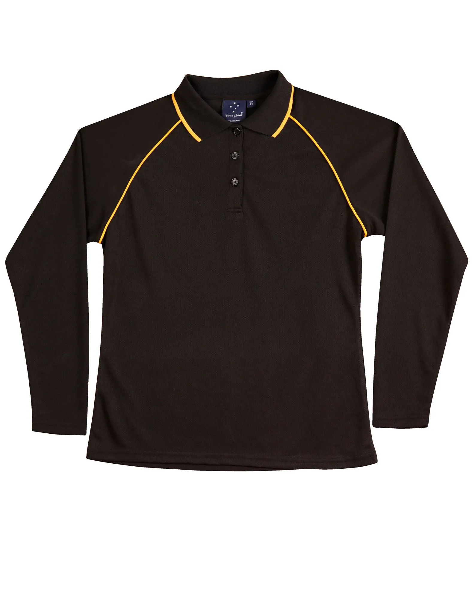 Ladies Cooldry Long Sleeve Contrast Polo - PS44
