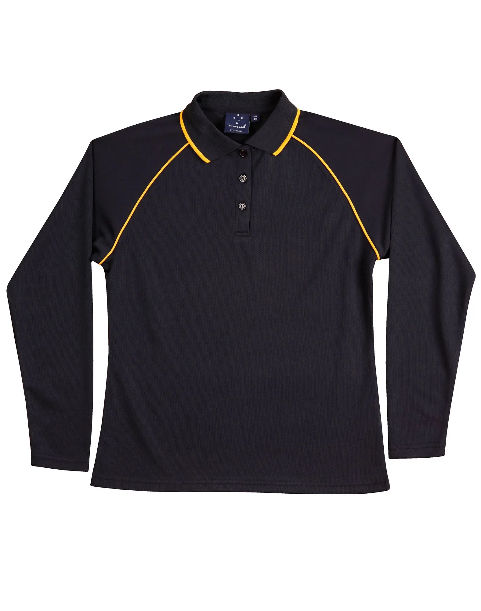 Ladies Cooldry Long Sleeve Contrast Polo - PS44