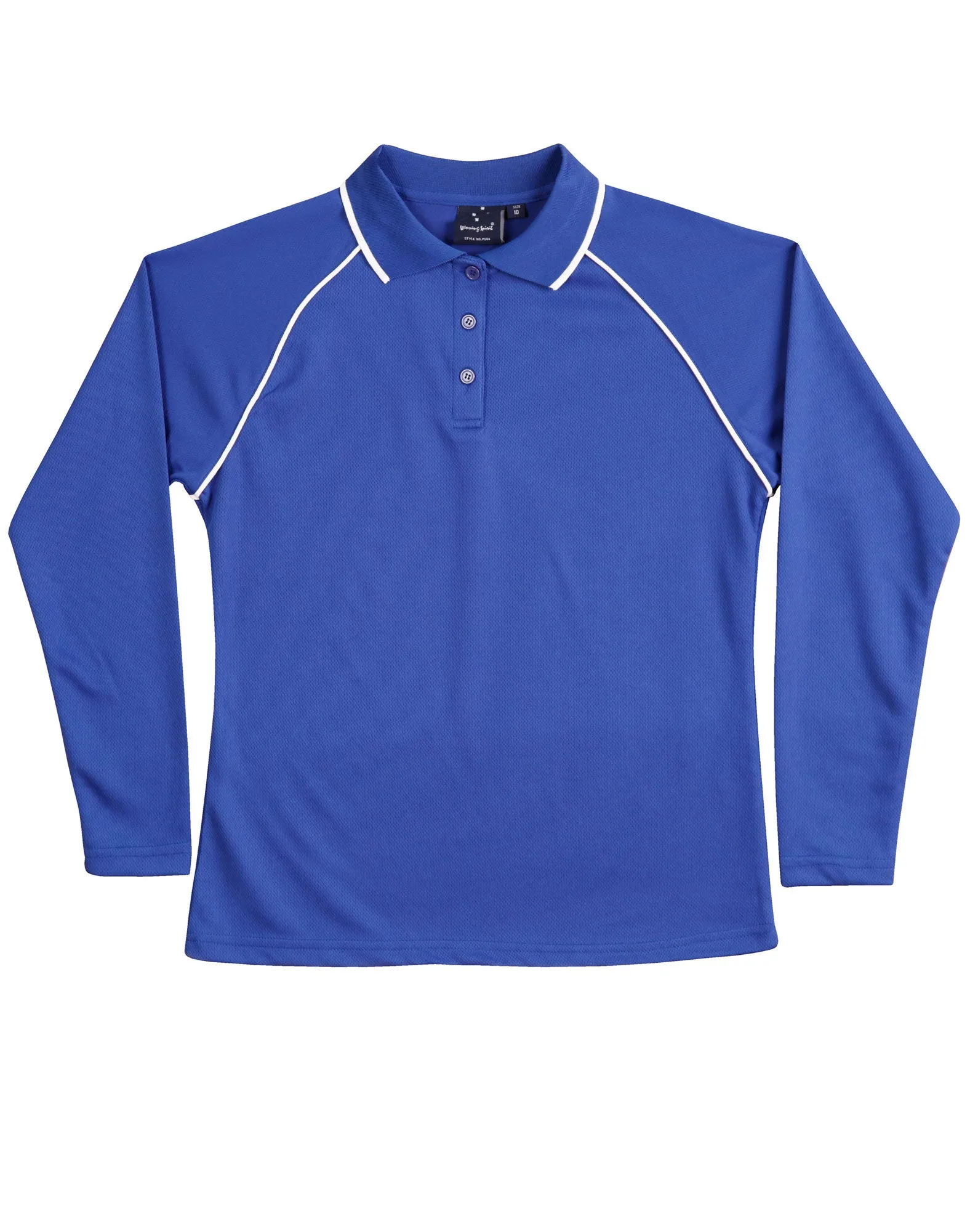Ladies Cooldry Long Sleeve Contrast Polo - PS44