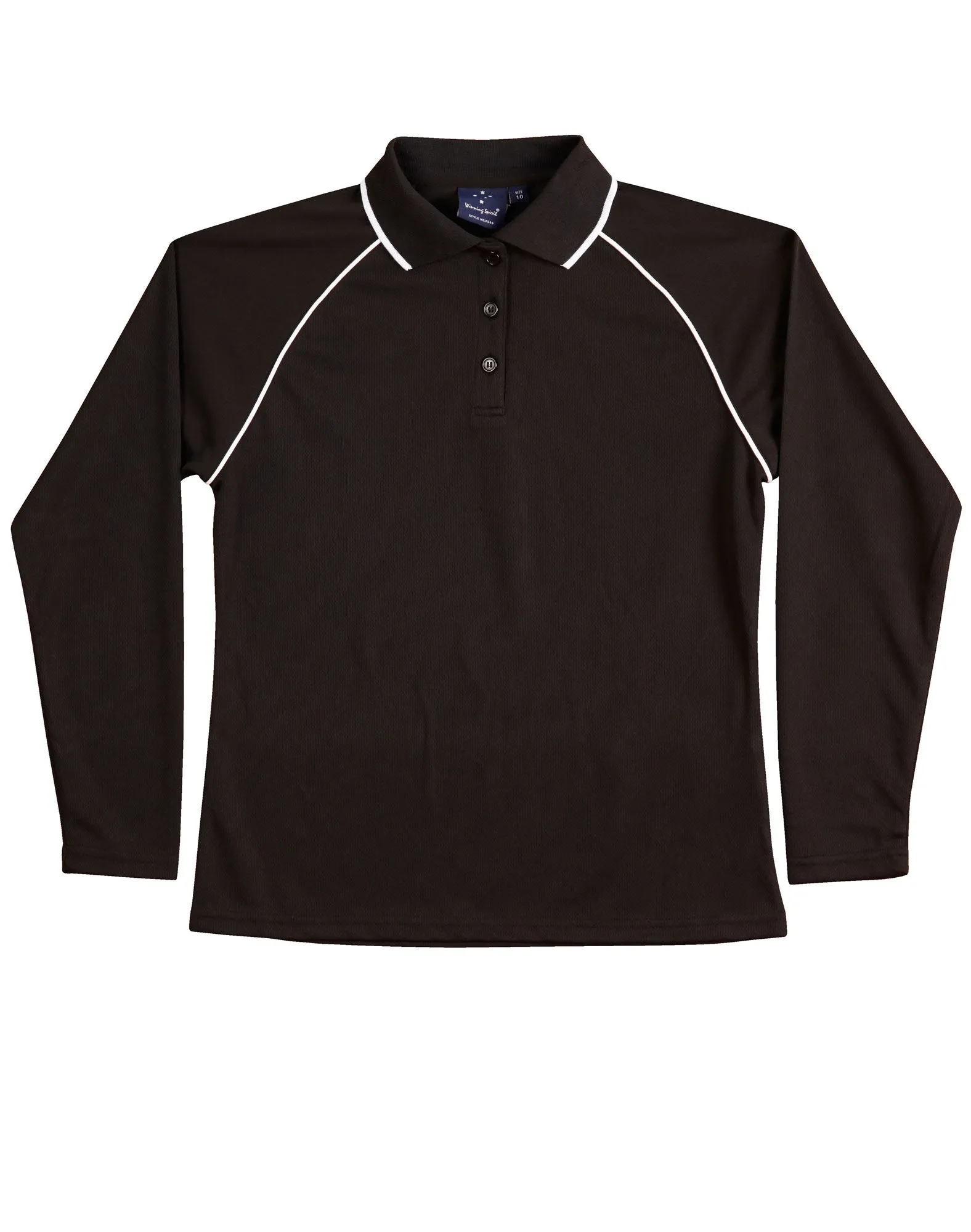 Ladies Cooldry Long Sleeve Contrast Polo - PS44