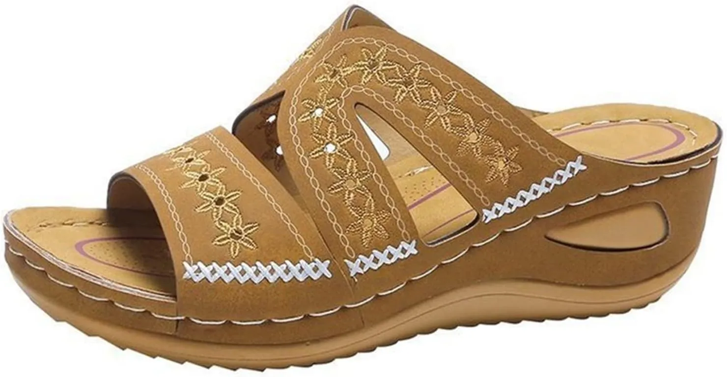 Ladmiple Orthotic Dress Sandals For Women With Arch Support Fashion Comfortable Slides Slippers Orthopedic Flip Flops