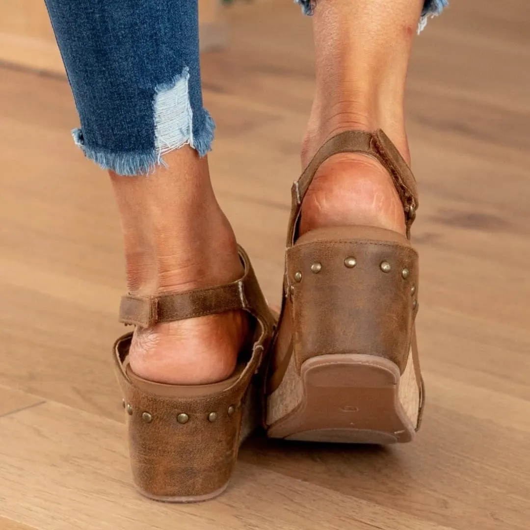Ladmiple Sandals for Women Dressy Summer,Women's Comfy Espadrille Wedge Platform Sandals Ankle Buckle Open Toe Sandals