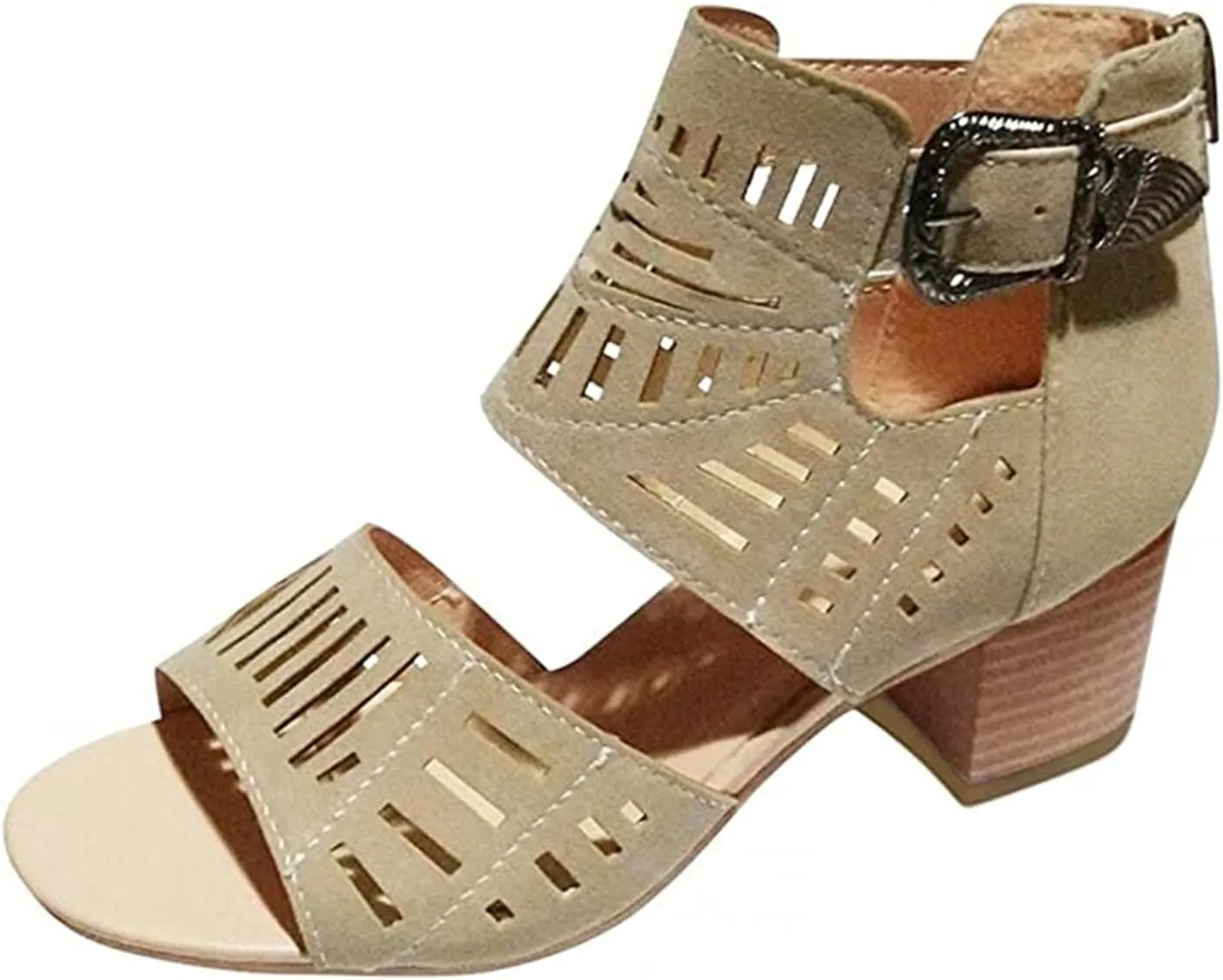 Ladmiple Summer Sandals for Women 2023 Comfy Platform Ankle Strap Cutout Wedge Sandal Open Toe Dressy High Heel Wedges